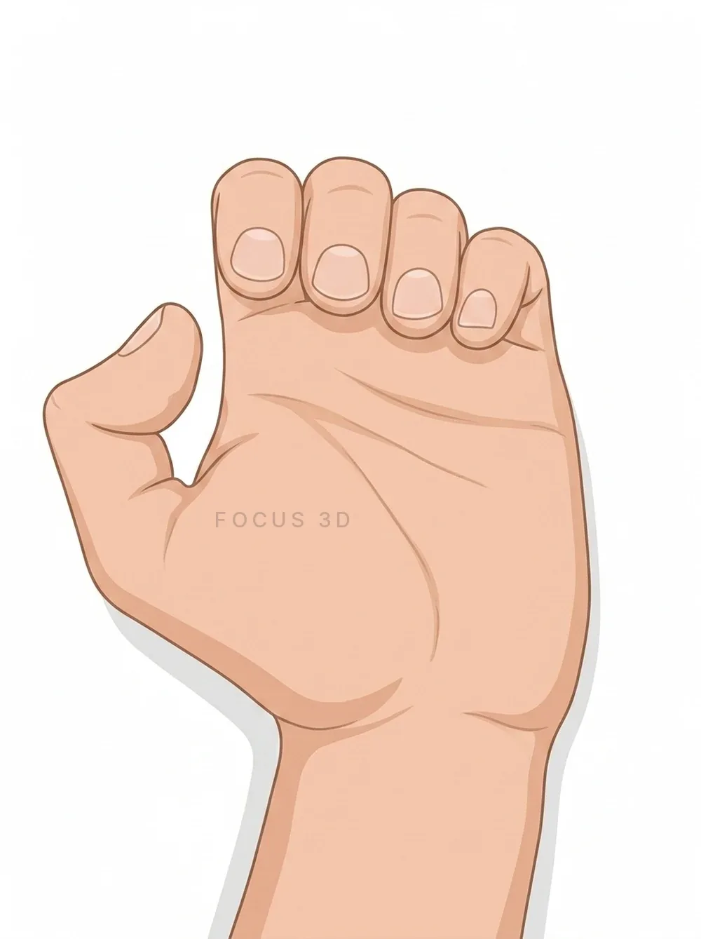 Dorso della mano appoggiato